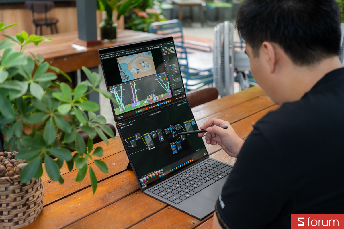 Dùng bút ASUS Pen cùng ASUS ZenBook DUO