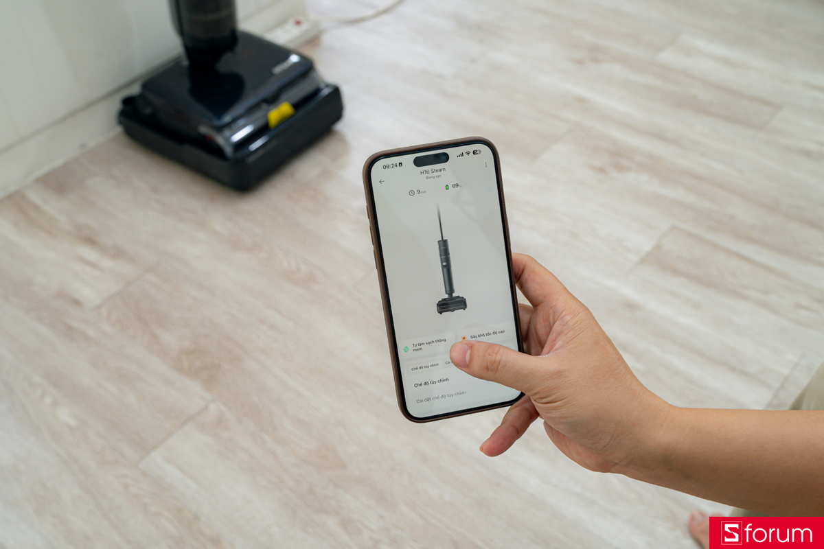 Theo dõi Dreame H16 Steam qua ứng dụng điện thoại