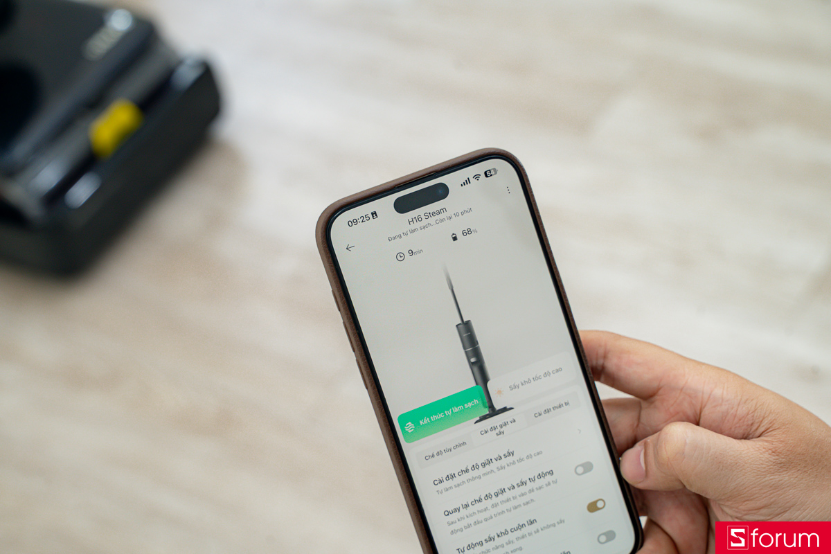 Theo dõi Dreame H16 Steam qua ứng dụng điện thoại