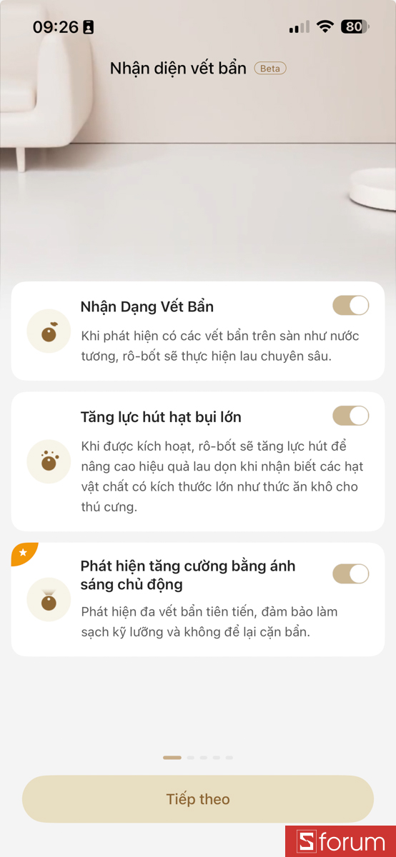 Các chức năng phổ biến trên Dreame X60 Ultra