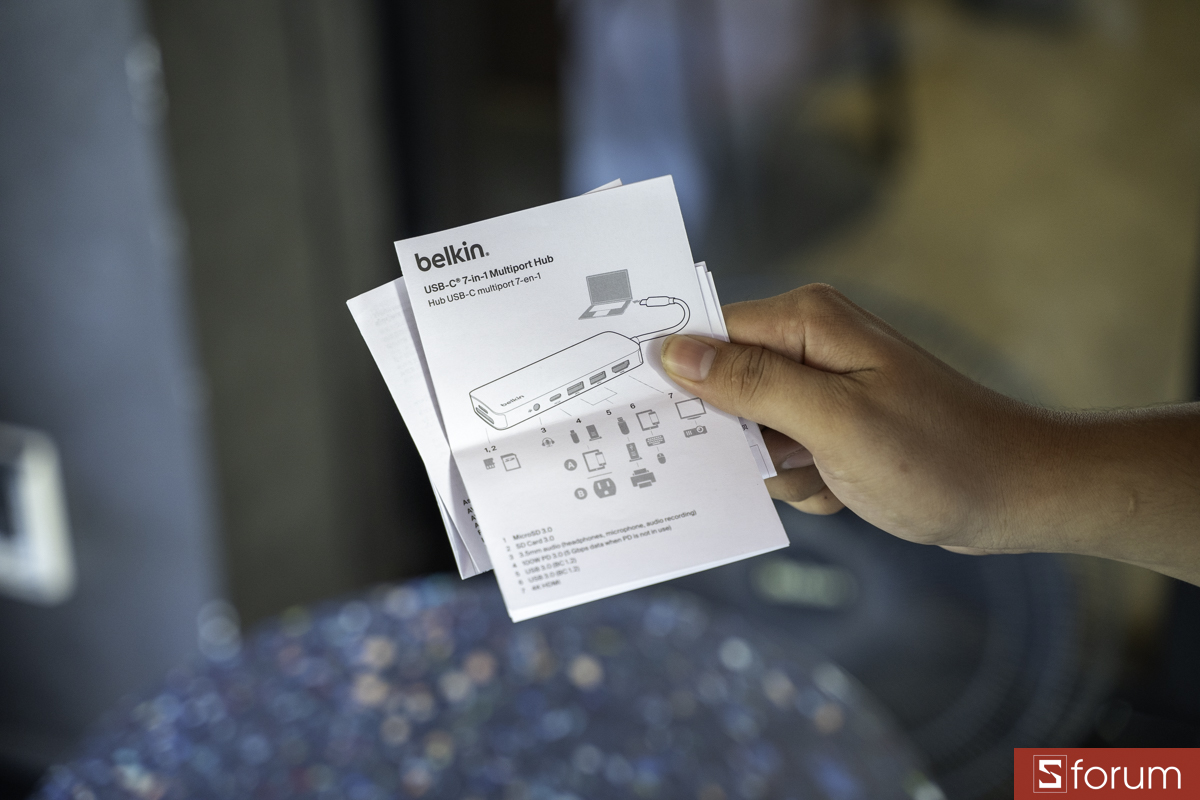 Bộ giấy hướng dẫn sử dụng của Belkin Connect USB-C 7-in-1