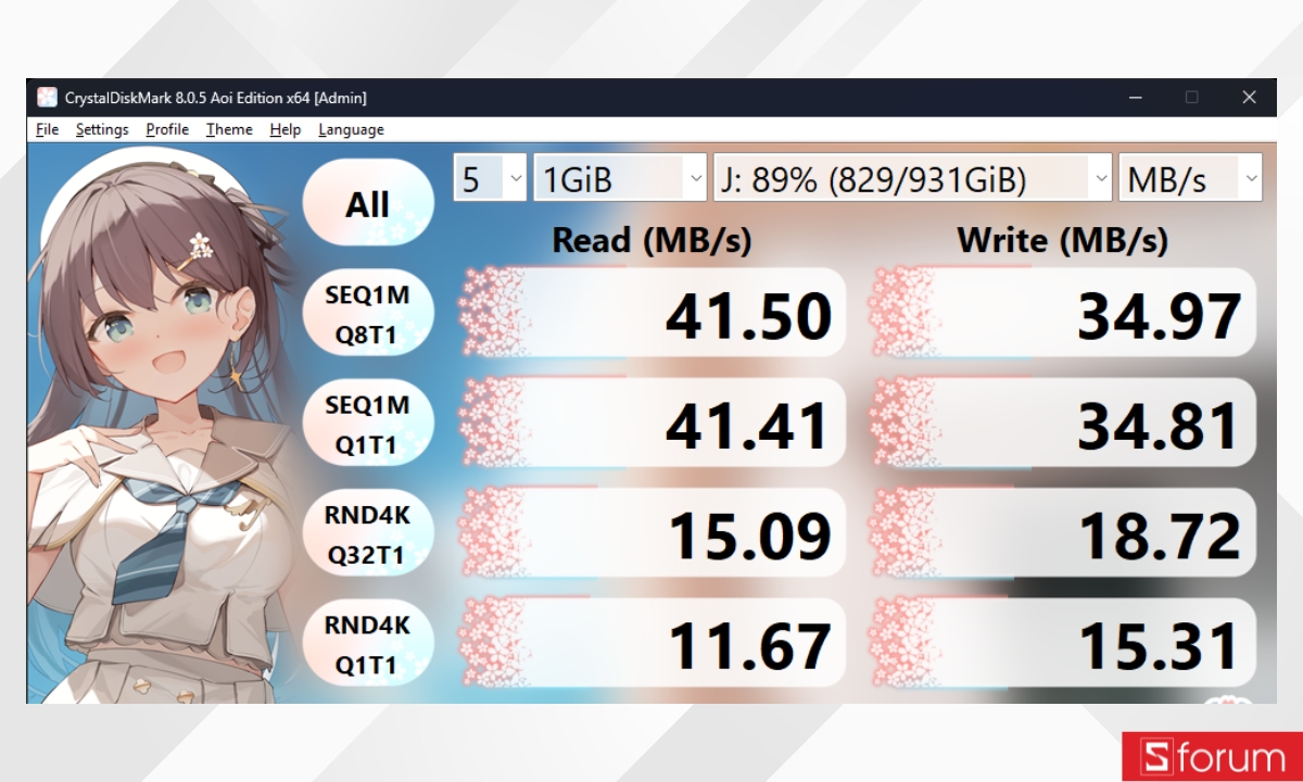 Tốc độ đọc USB 2.0 trên cổng USB 3.0 của Belkin Connect USB-C 7-in-1