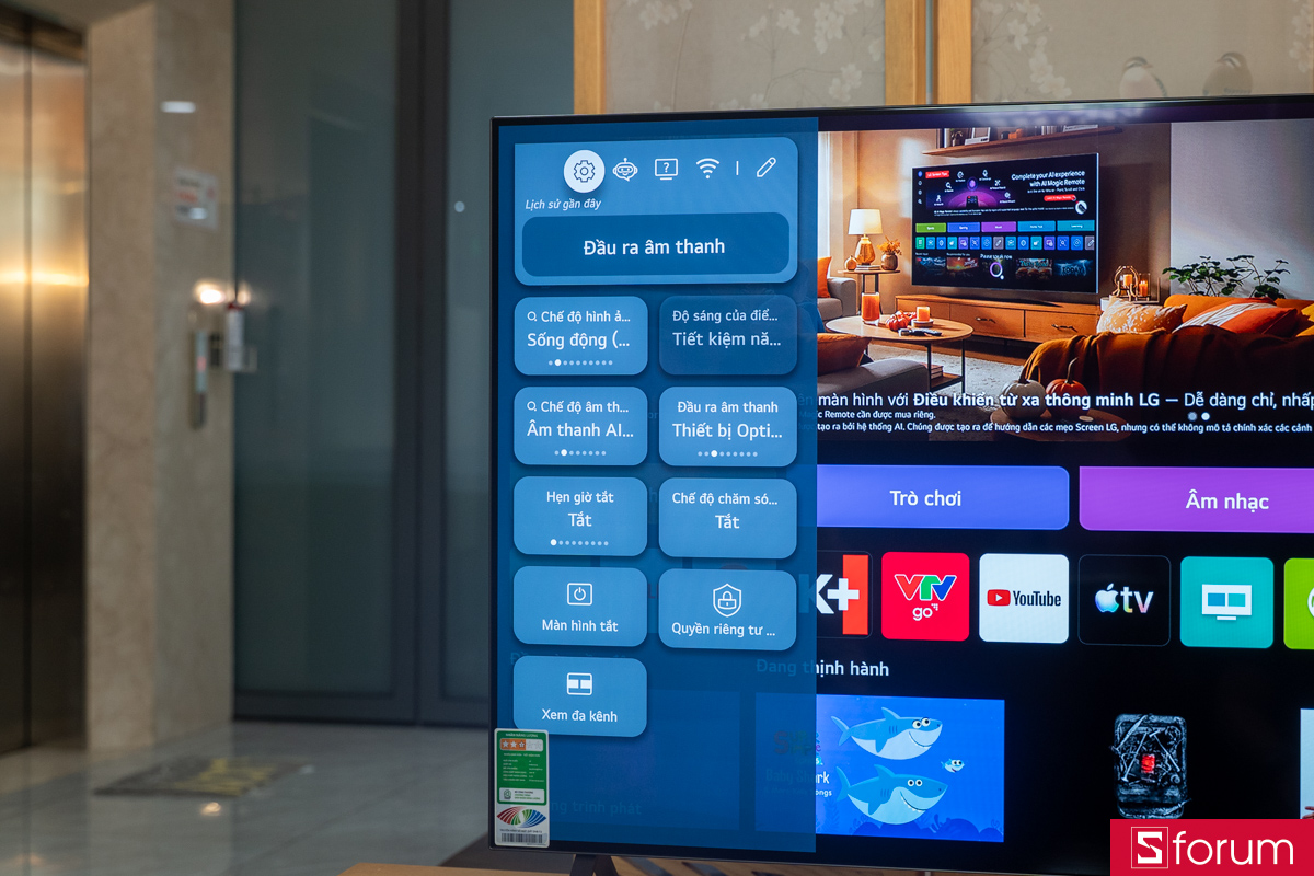 Thiết lập trên LG OLED 4K 55 inch B5