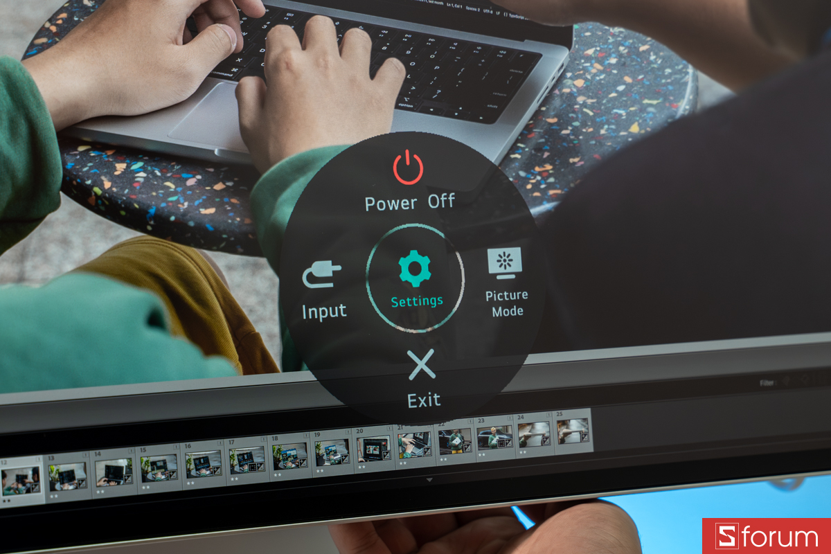 Menu trên LG UltraFine evo 32 inch