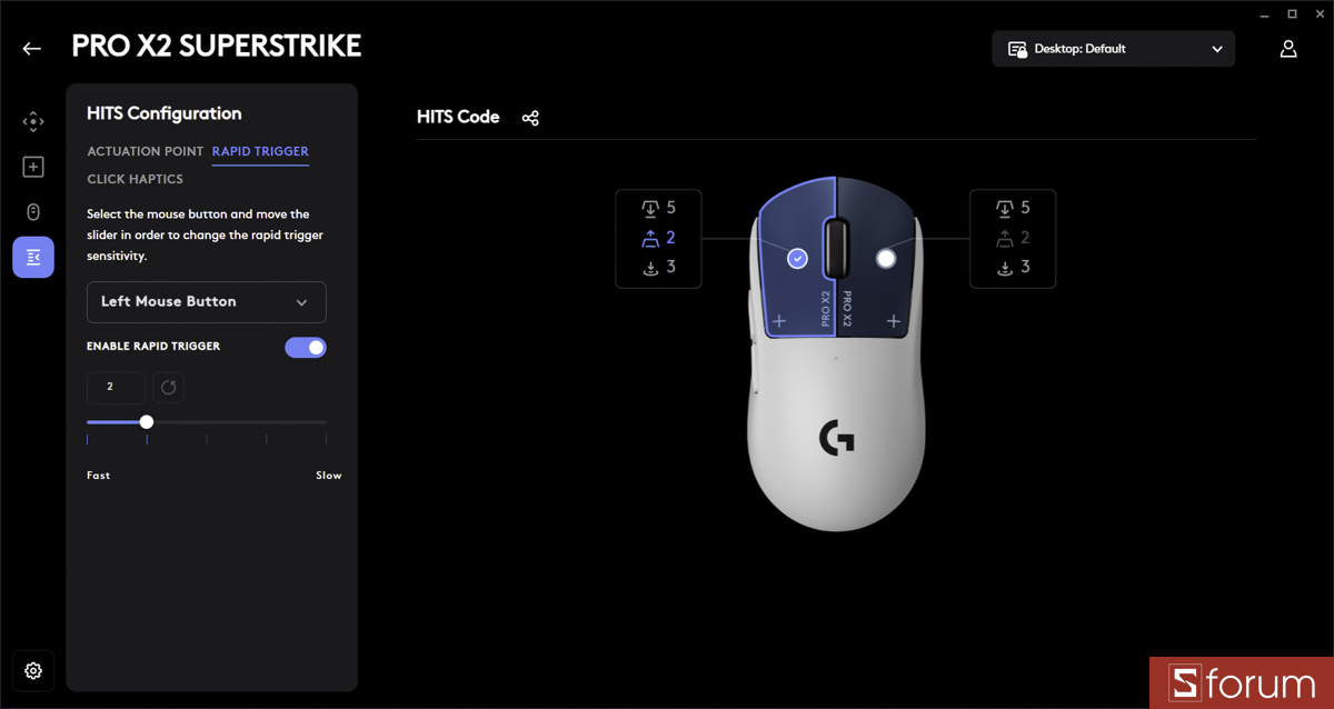 Phần mềm Logitech G Hub đi kèm