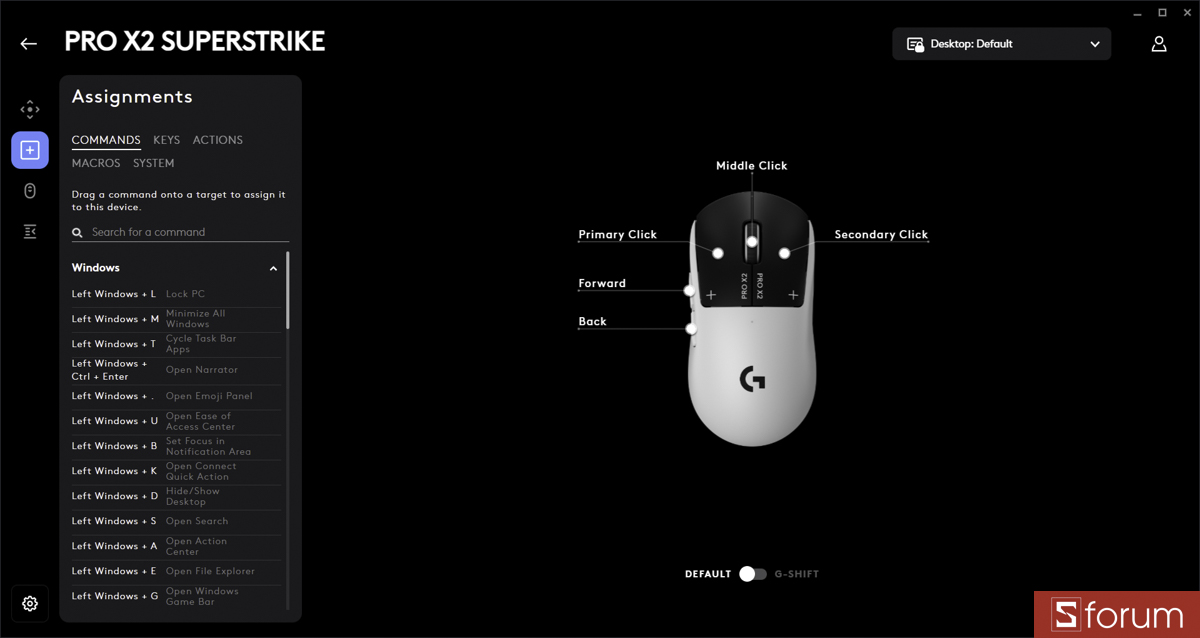 Phần mềm Logitech G Hub đi kèm