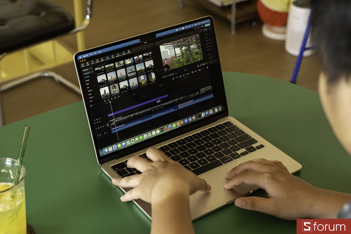 Edit capcut với MacBook Air M5