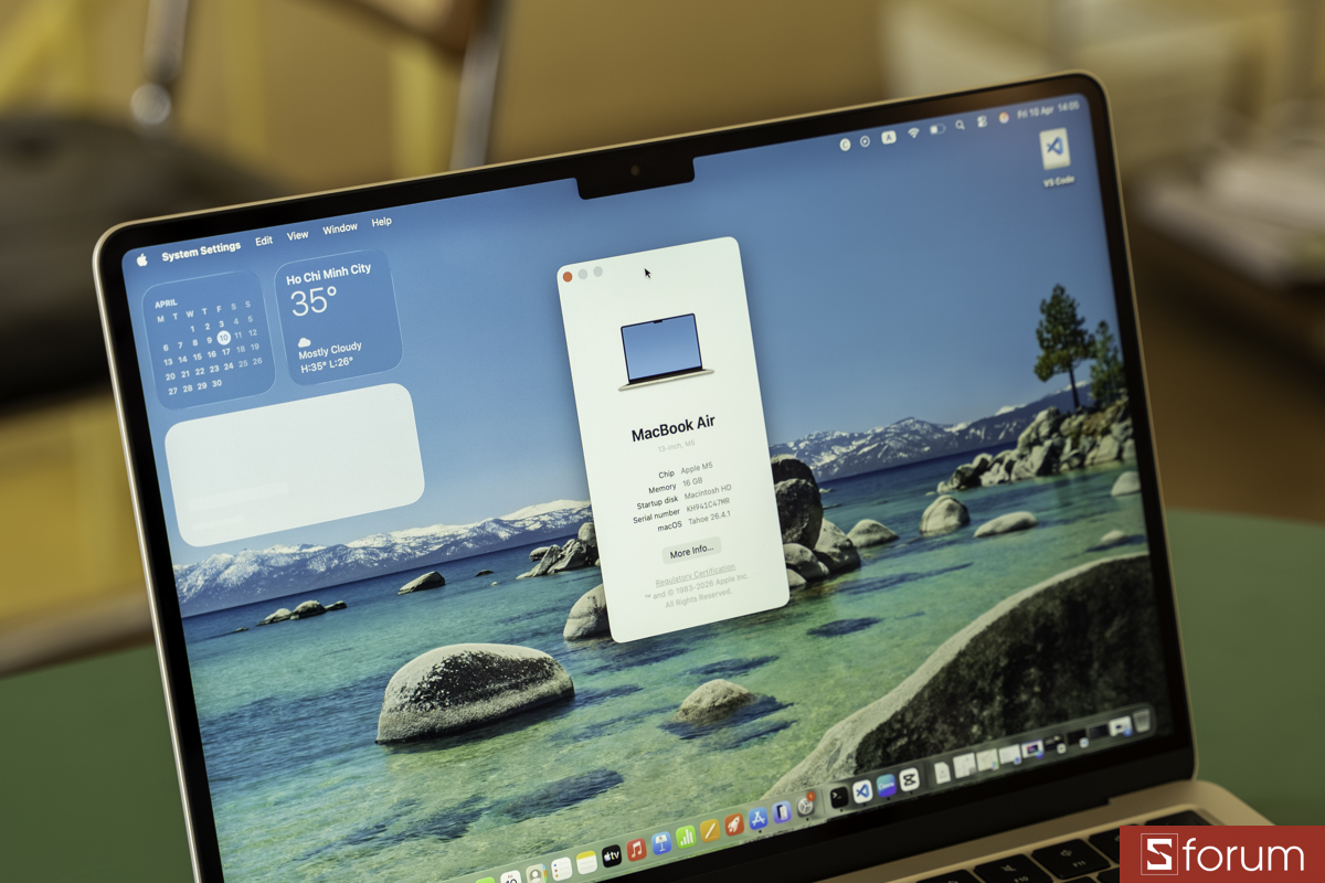 Thông số phần cứng MacBook Air M5