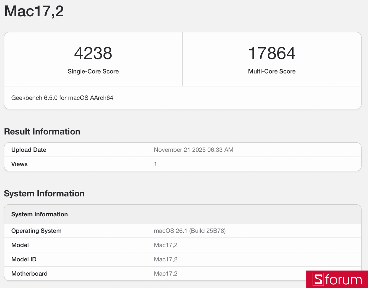 Hiệu năng bộ vi xử lý trên MacBook Pro M5 14 inch