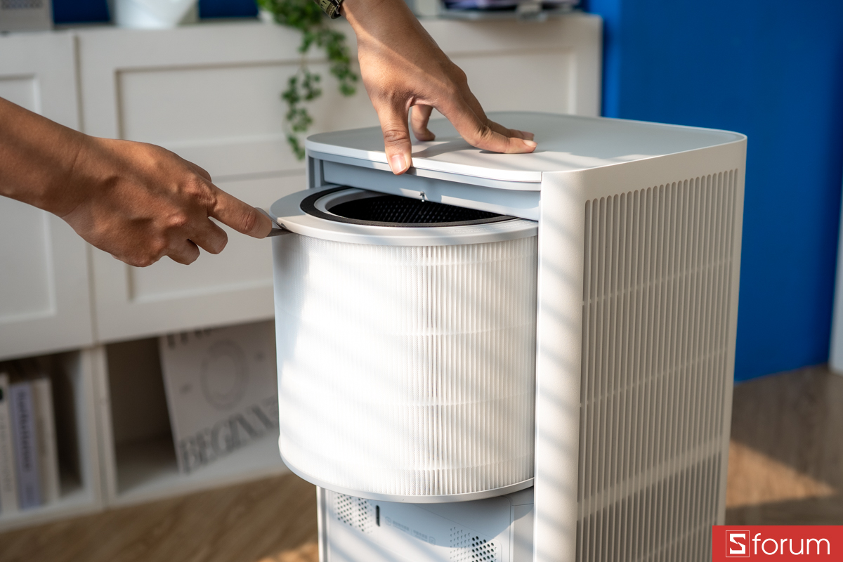 Dễ dàng thay lõi lọc trên của máy