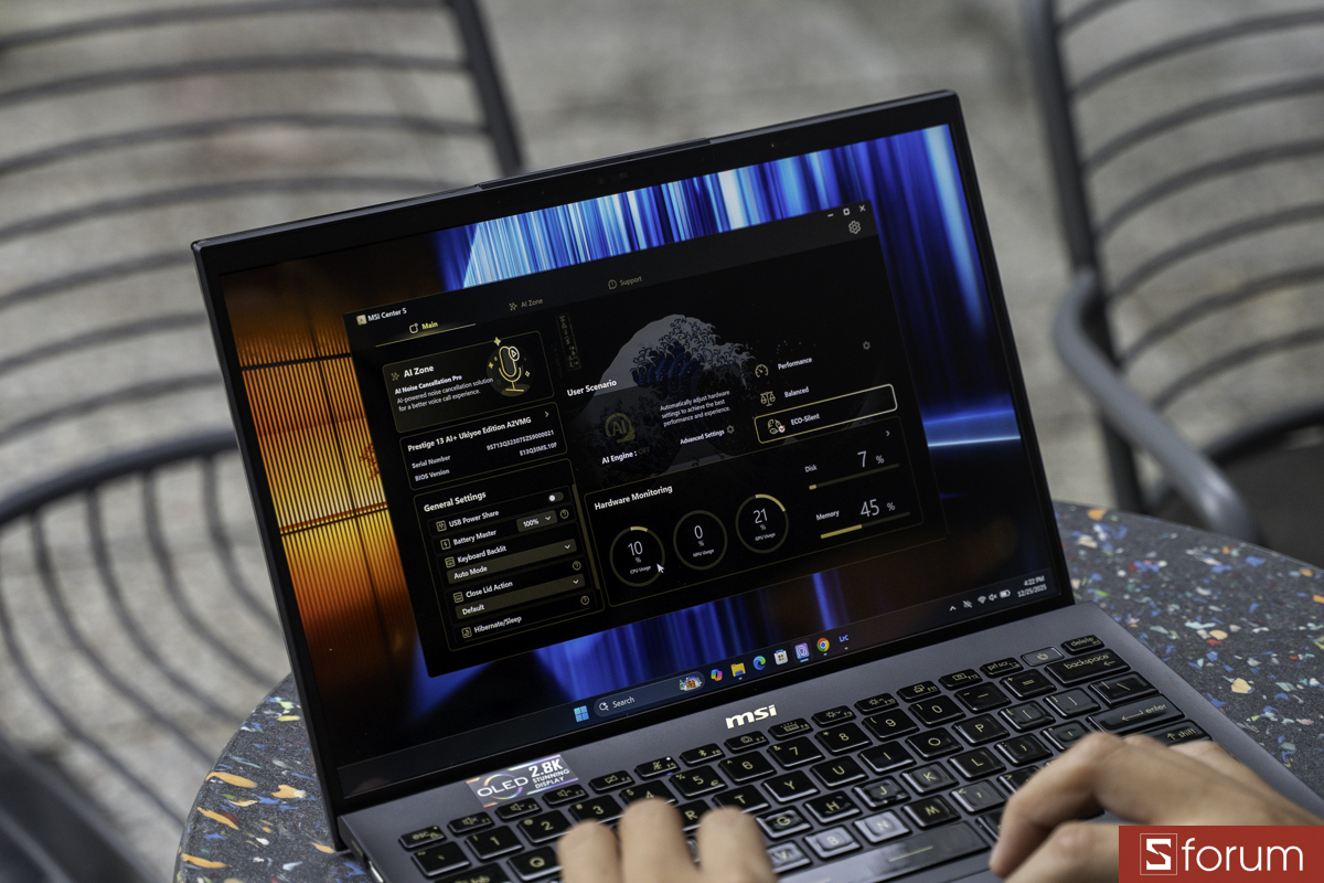Thông số MSI Prestoge 13 AI+ Ukiyue Edition