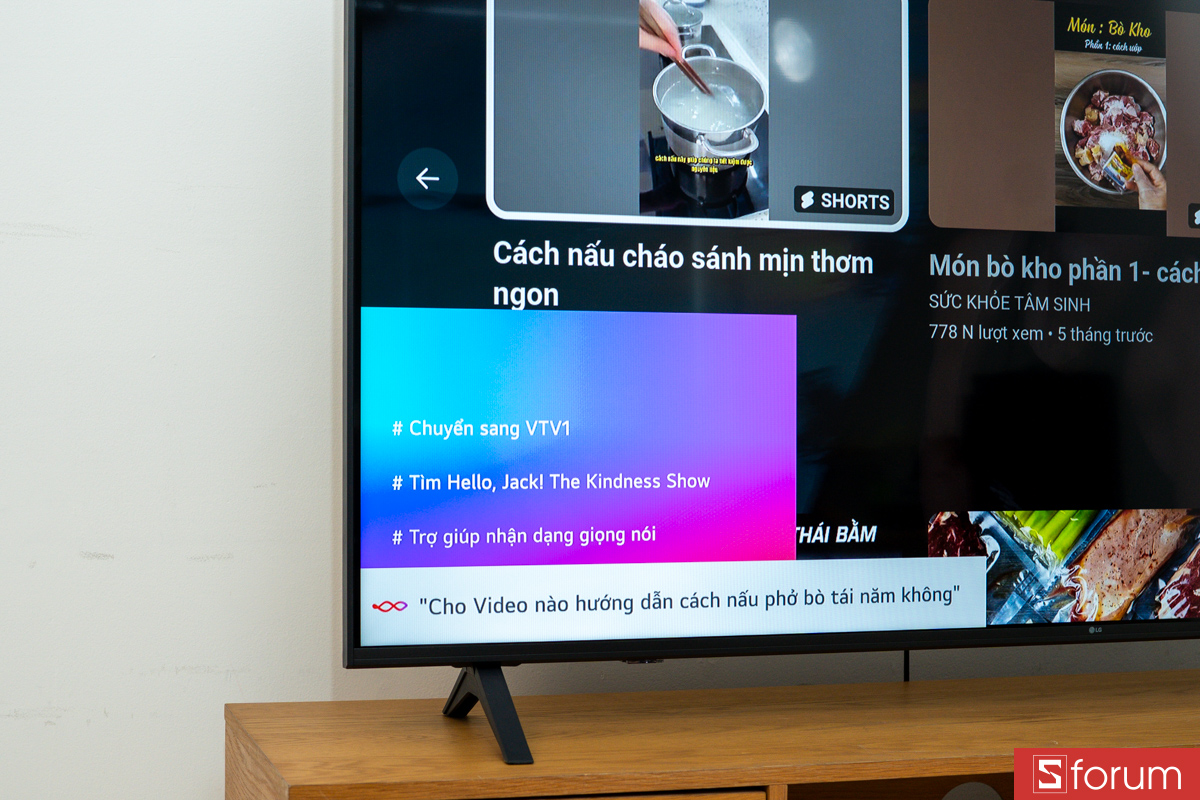 Tính năng AI trên SMART TIVI LG UHD 4K 65 INCH