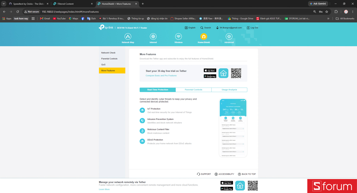 Thiết lập TP-Link Archer BE600 trên website
