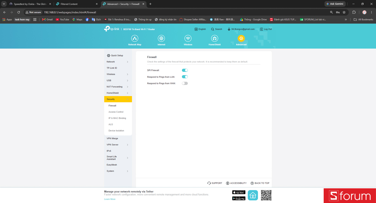 Thiết lập TP-Link Archer BE600 trên website