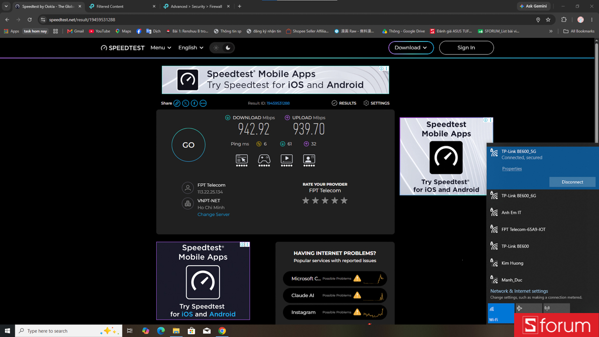 Tốc độ 5GHz trên TP-Link Archer BE600