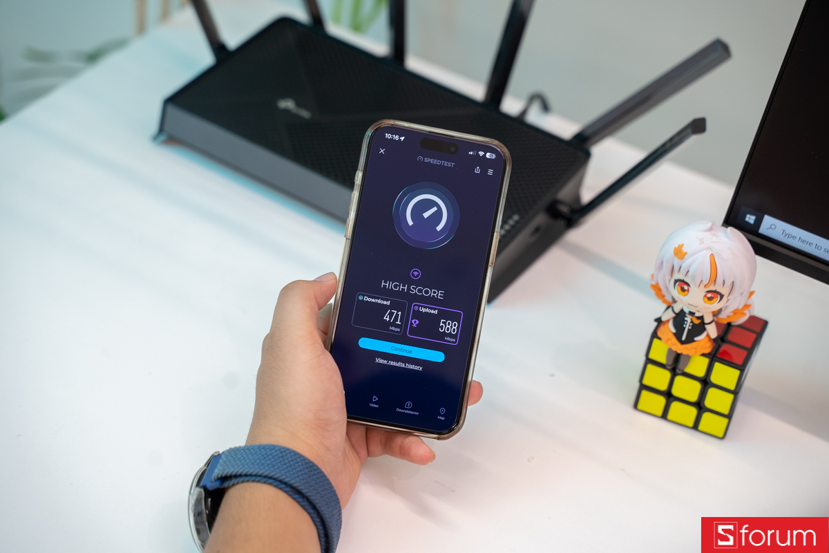 Tốc độ TP-Link Archer BE600 trên điện thoại