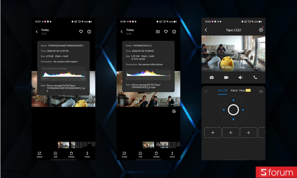 Chất lượng chụp và quay qua app TAPO