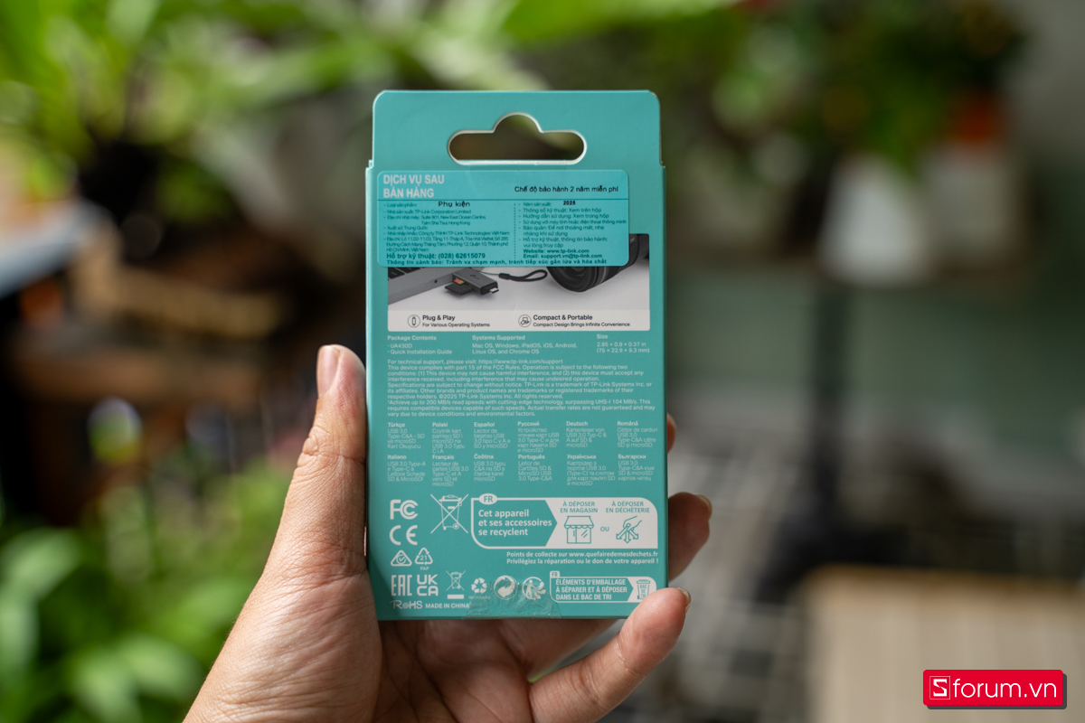 Mặt sau hộp Tp-Link UA430D USB 3.0