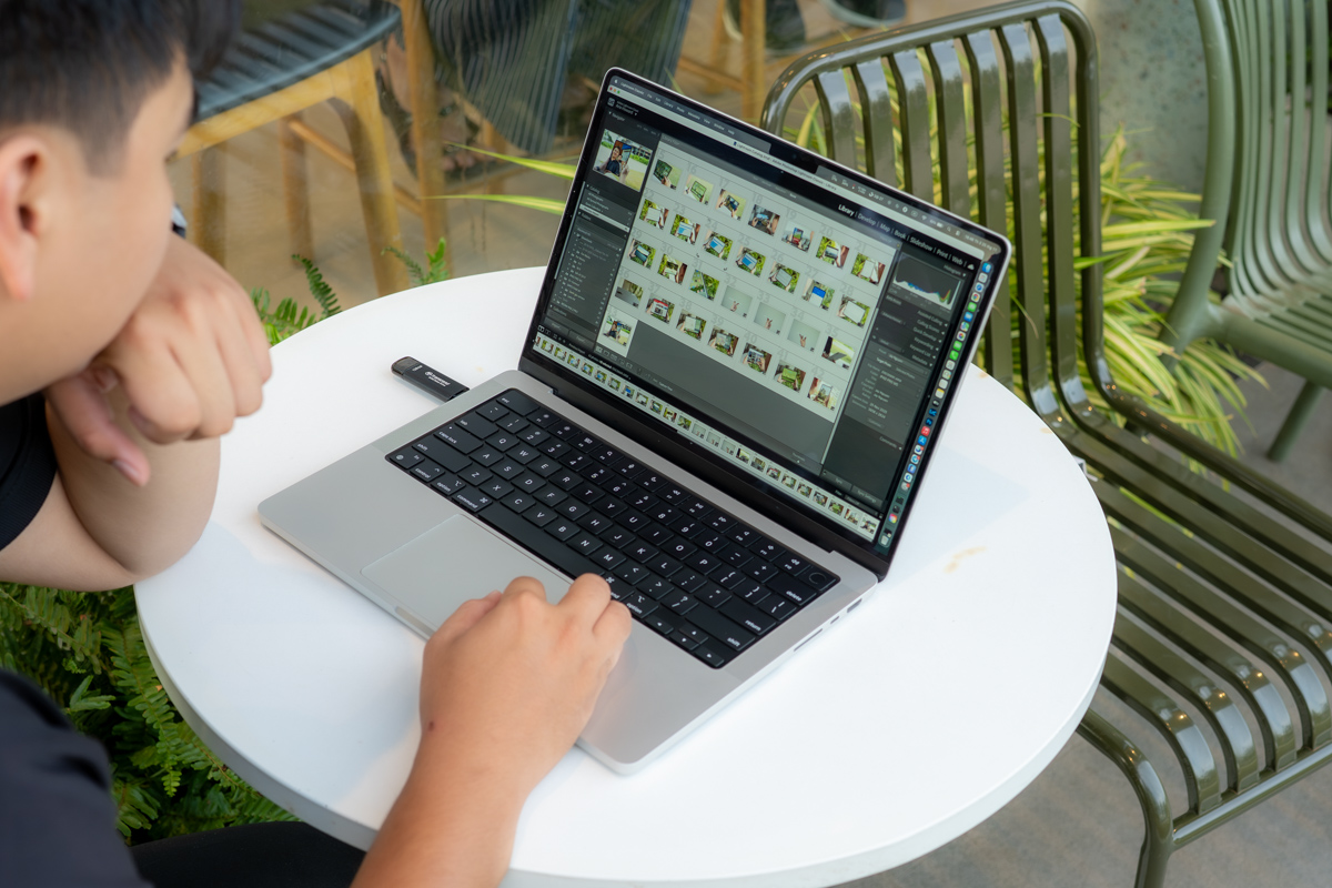 Tương tác Transcend ESD310C trên Adobe Lightroom