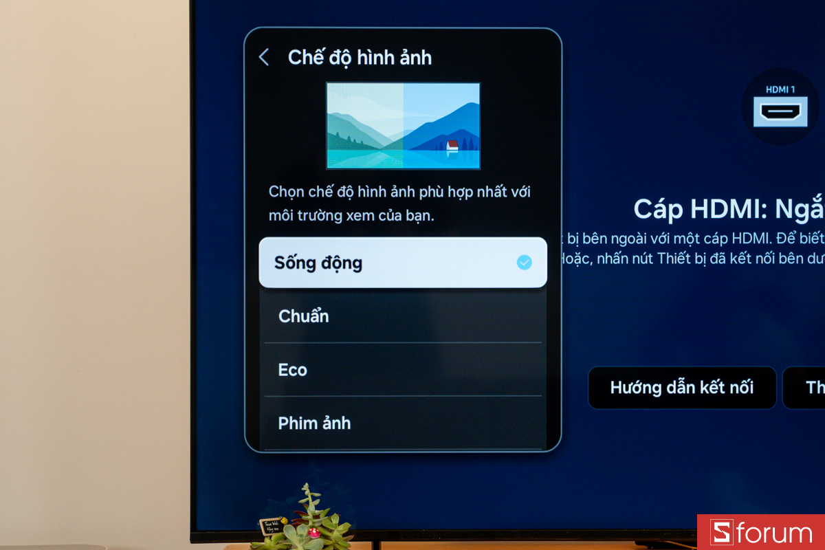 Các chế độ hình ảnh trên màn hình TV