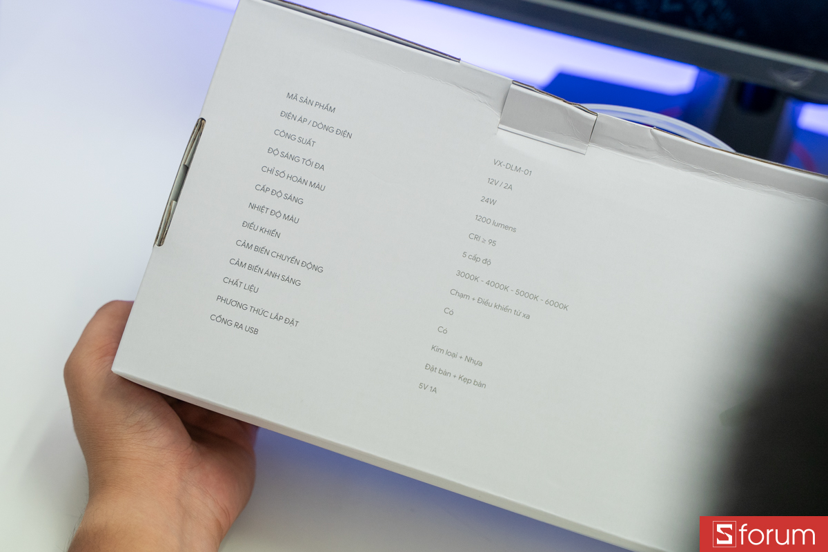 Mặt sau vỏ hộp Velix Luxia Max