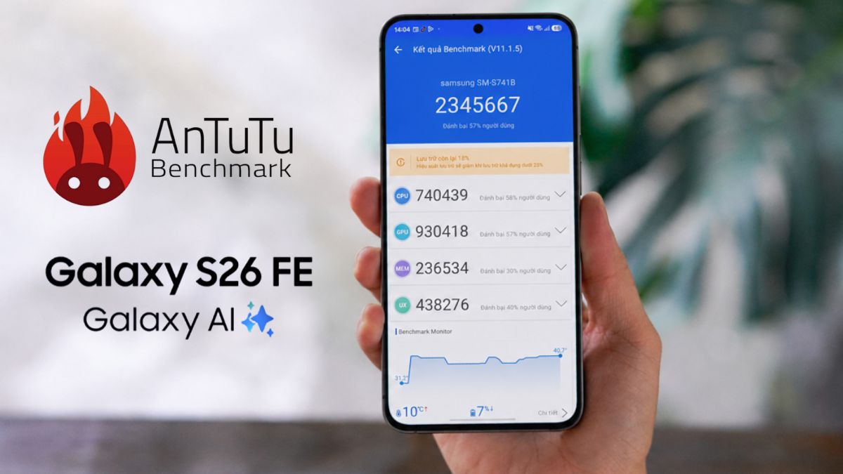 AnTuTu Galaxy S26 FE bao nhiêu điểm? Có đáng kỳ vọng về hiệu năng?
