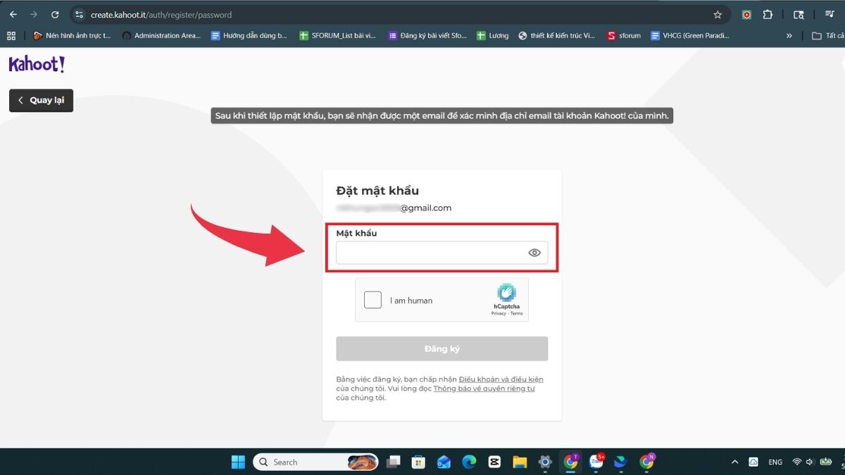 Bảng giá Kahoot - Cách tạo tạo tài khoản - Bước 5