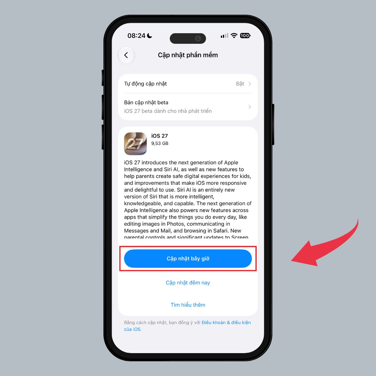 Cách cập nhật iOS 27 - Bước 2