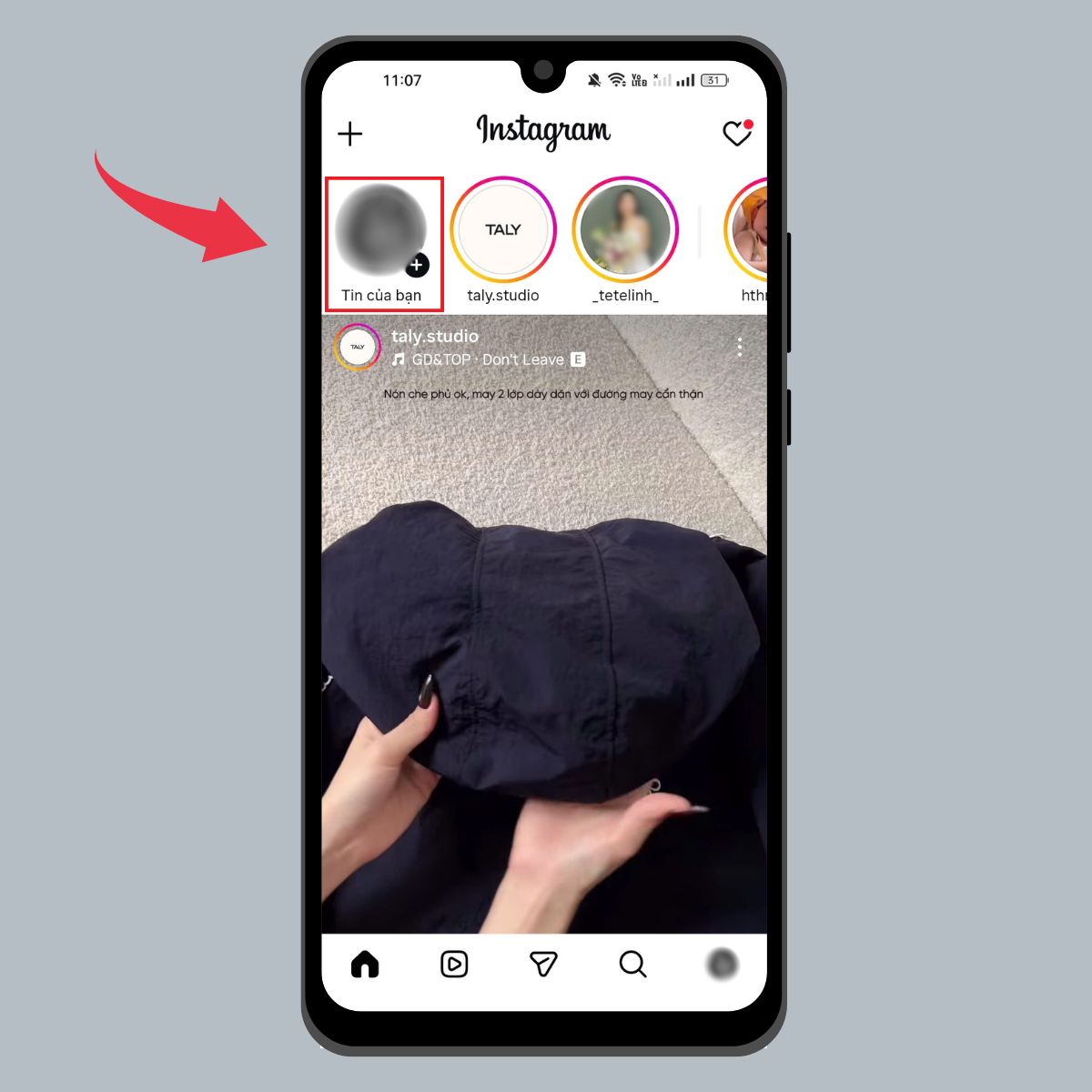 Cách chỉnh ảnh hiệu ứng Flash trên Instagram - Bước 1