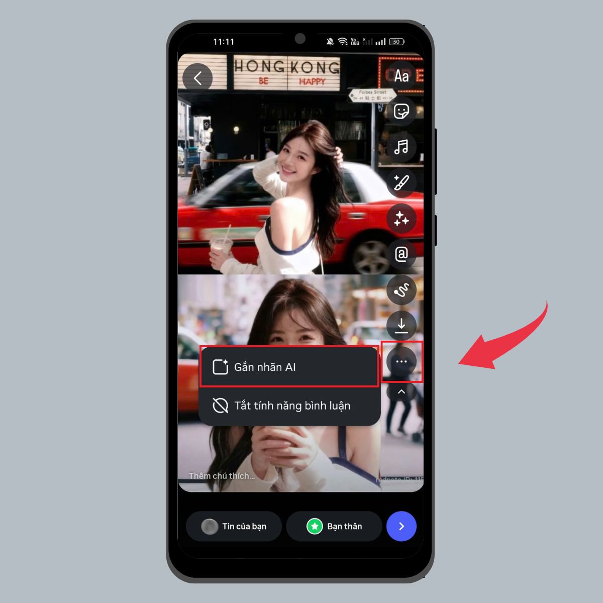 Cách chỉnh ảnh hiệu ứng Flash trên Instagram - Bước 2