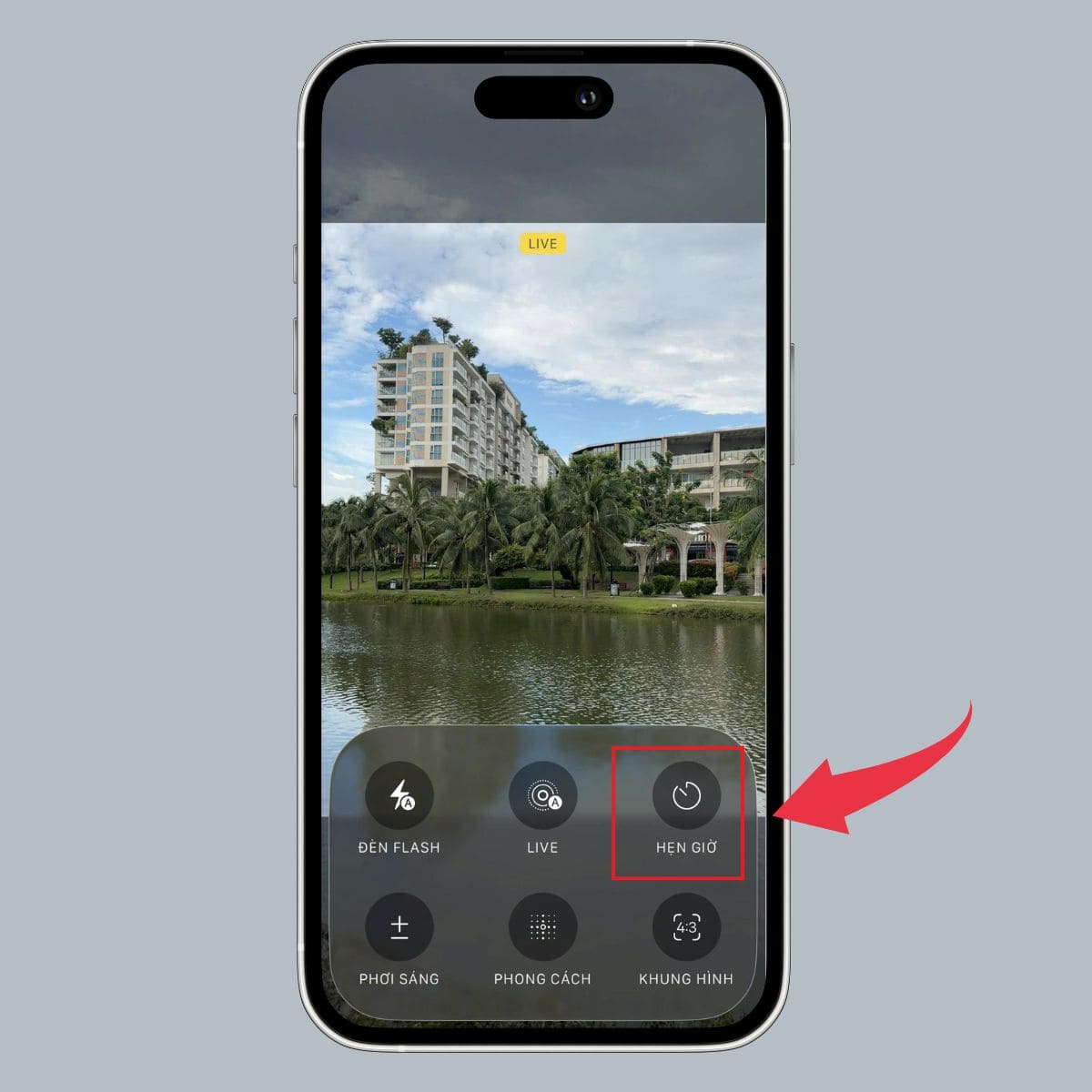 Cách chỉnh camera iPhone 17 Pro Max với tính năng Hẹn giờ - bước 2