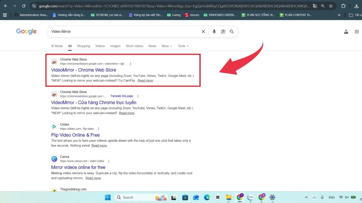Cách chỉnh camera laptop bị ngược trên Google Meet - Bước 2