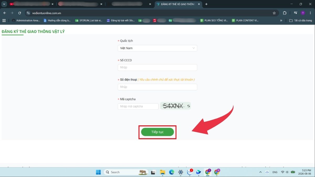 Cách đăng ký thẻ xe buýt miễn phí gắn chip tại Hà Nội  qua website - Bước 2