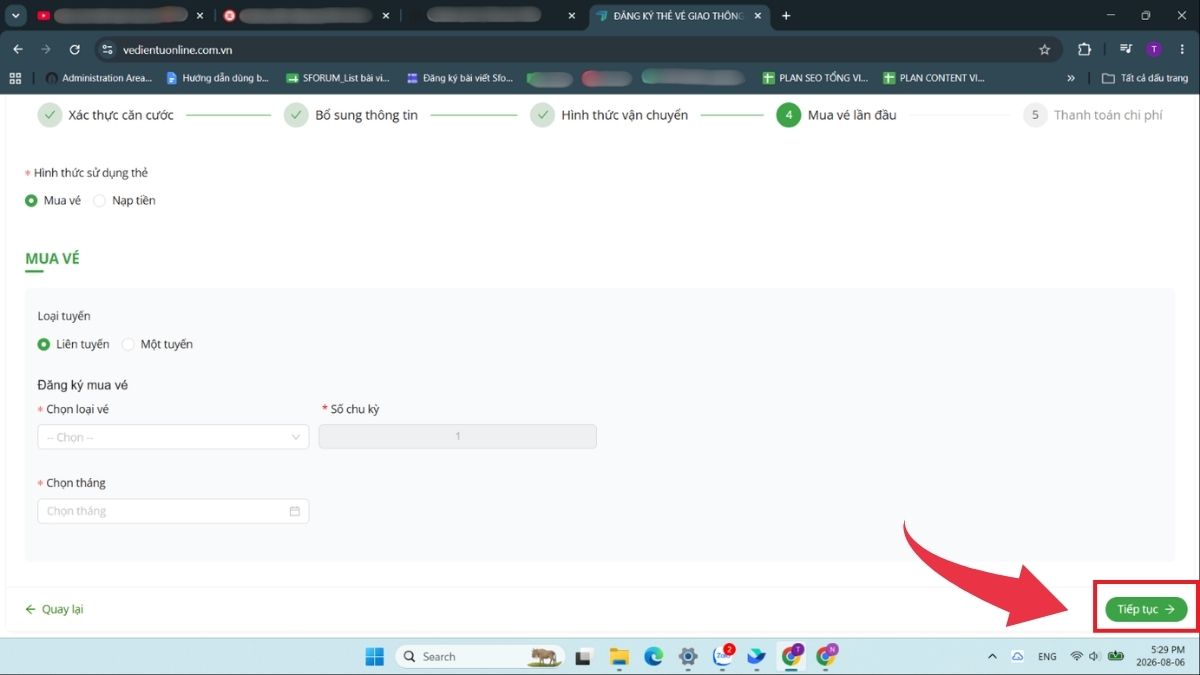 Cách đăng ký thẻ xe buýt miễn phí gắn chip tại Hà Nội  qua website - Bước 6