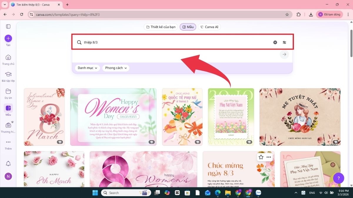 Cách làm thiệp hoa 8/3 có hiệu ứng - Bước 1