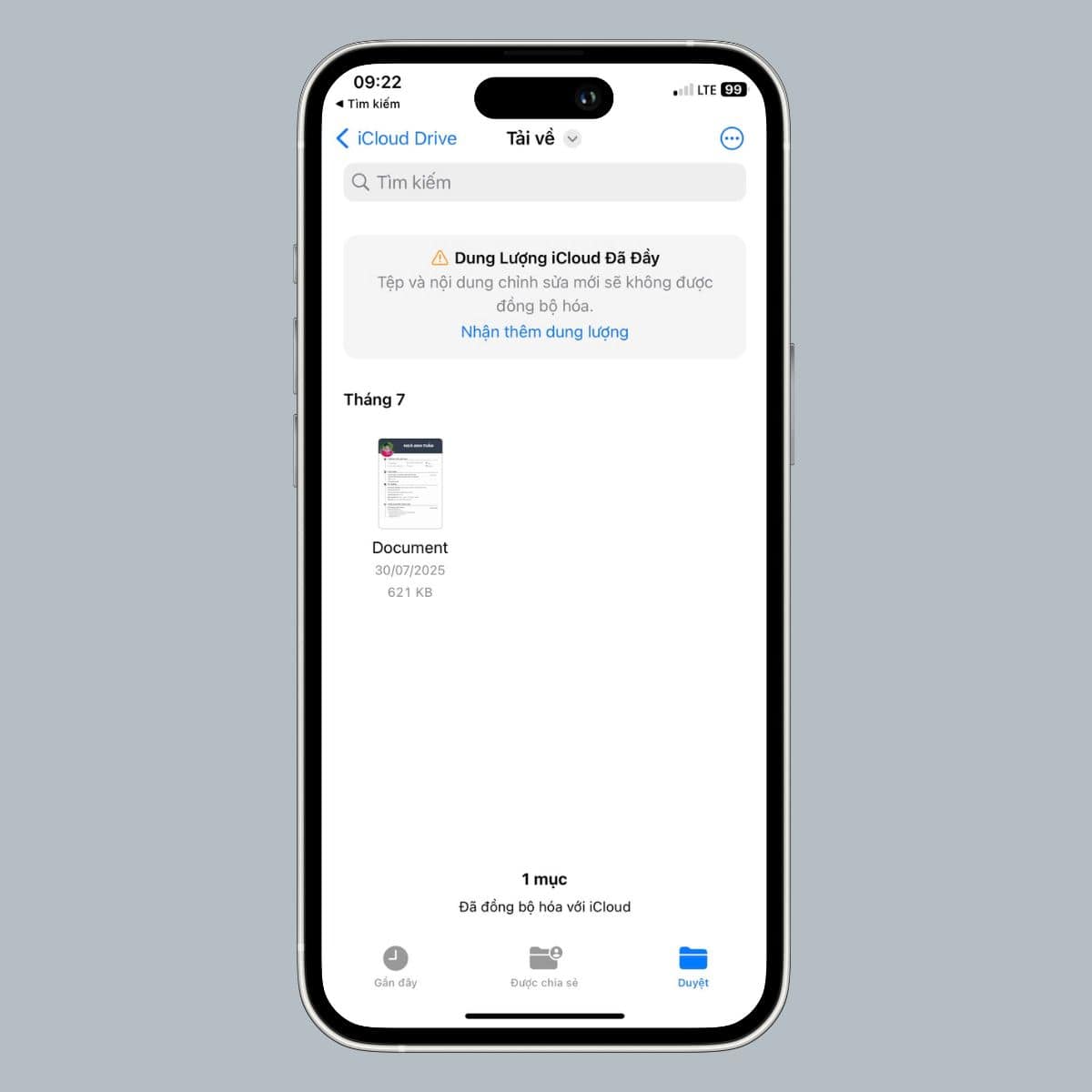 Trên iPhone, hãy tìm và mở ứng dụng Tệp