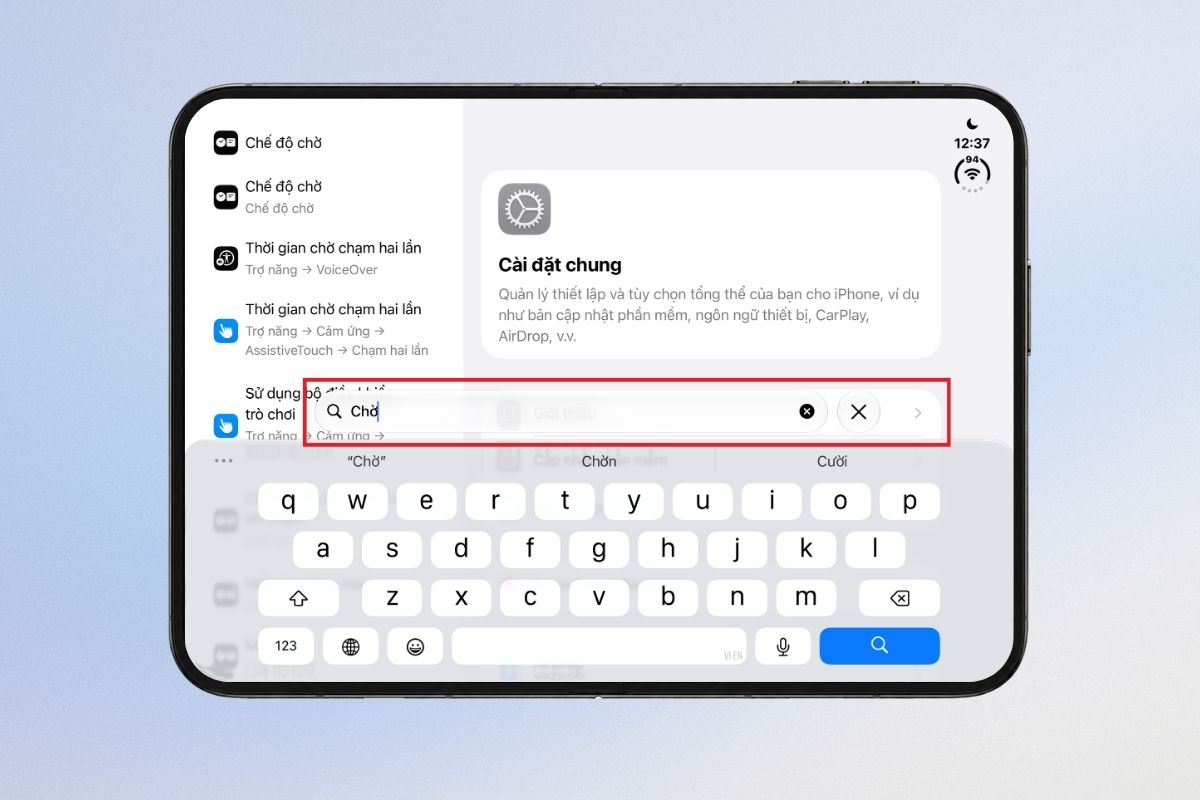 Cách sử dụng chế độ Chờ trên iPhone Duo - Bước 2