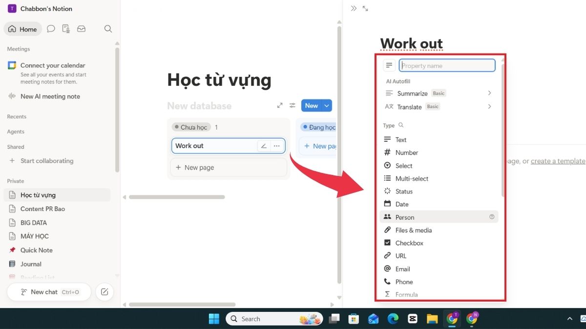 Cách sử dụng Notion để học từ vựng bằng flashcard - Bước 4