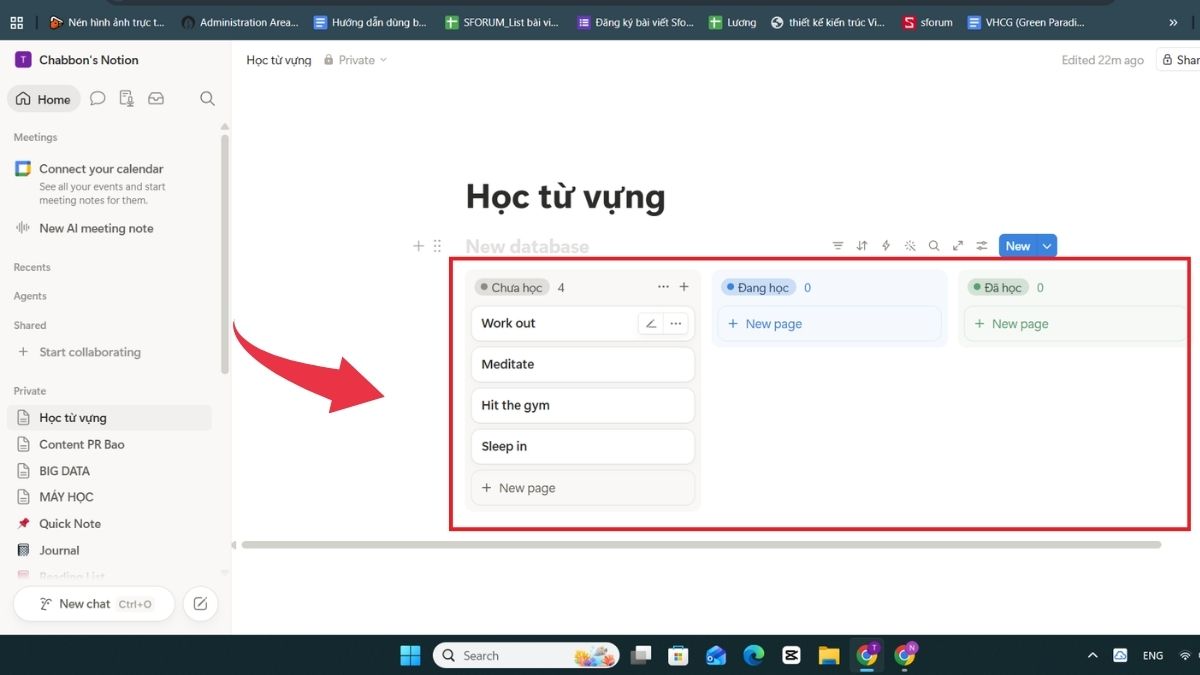 Cách sử dụng Notion để học từ vựng bằng flashcard - Bước 5