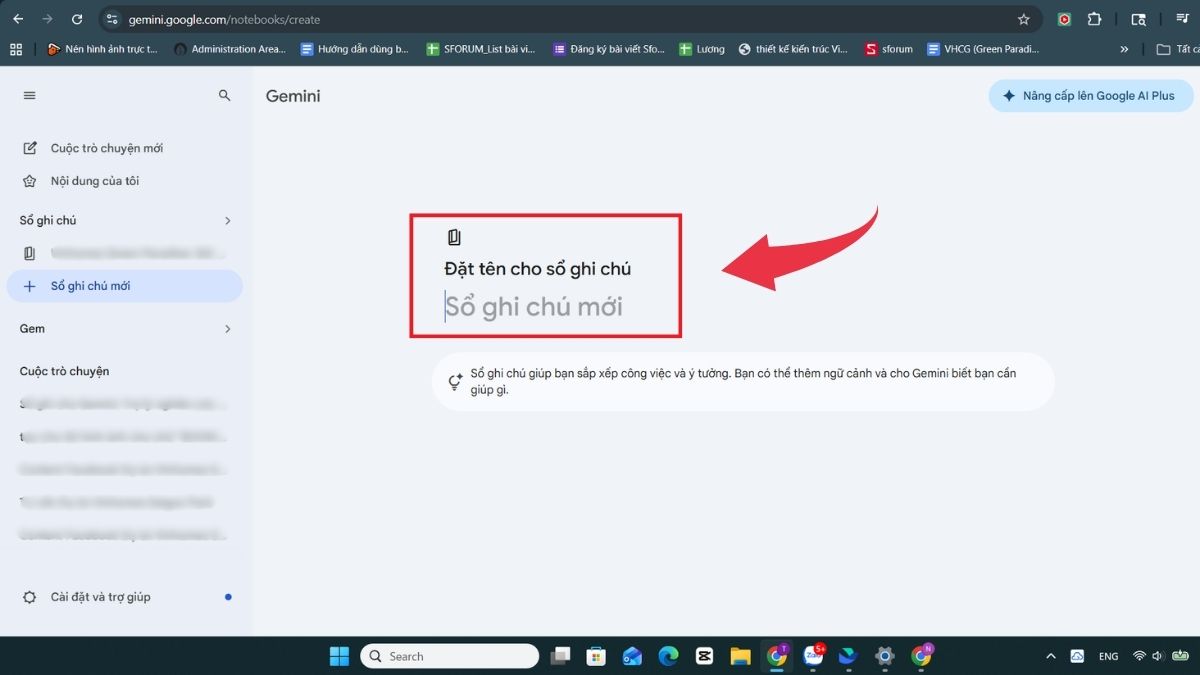 Cách tạo sổ ghi chú mới ngay trong Gemini - Bước 3