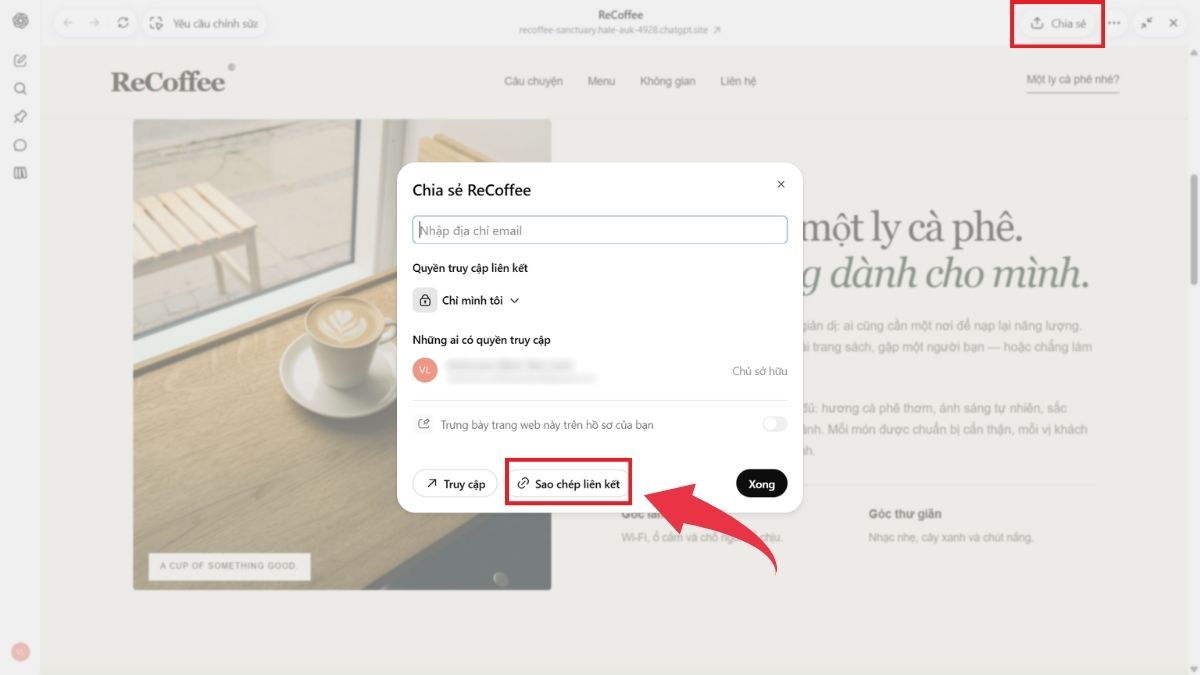 Cách tạo website trên ChatGPT - Bước 5