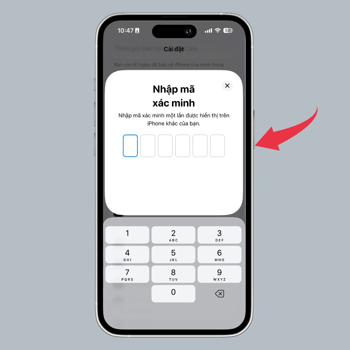 Cách thêm eSIM iPhone 17 Pro Max từ iPhone cũ sang iPhone mới - nhập mã xác minh