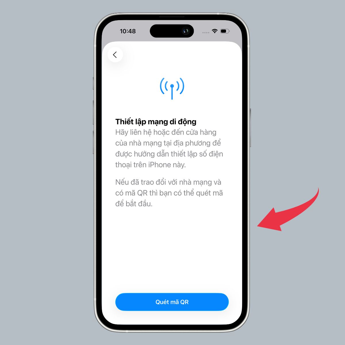 Cách thêm eSIM iPhone 17 Pro Max bằng cách quét mã QR - thiết lập mạng