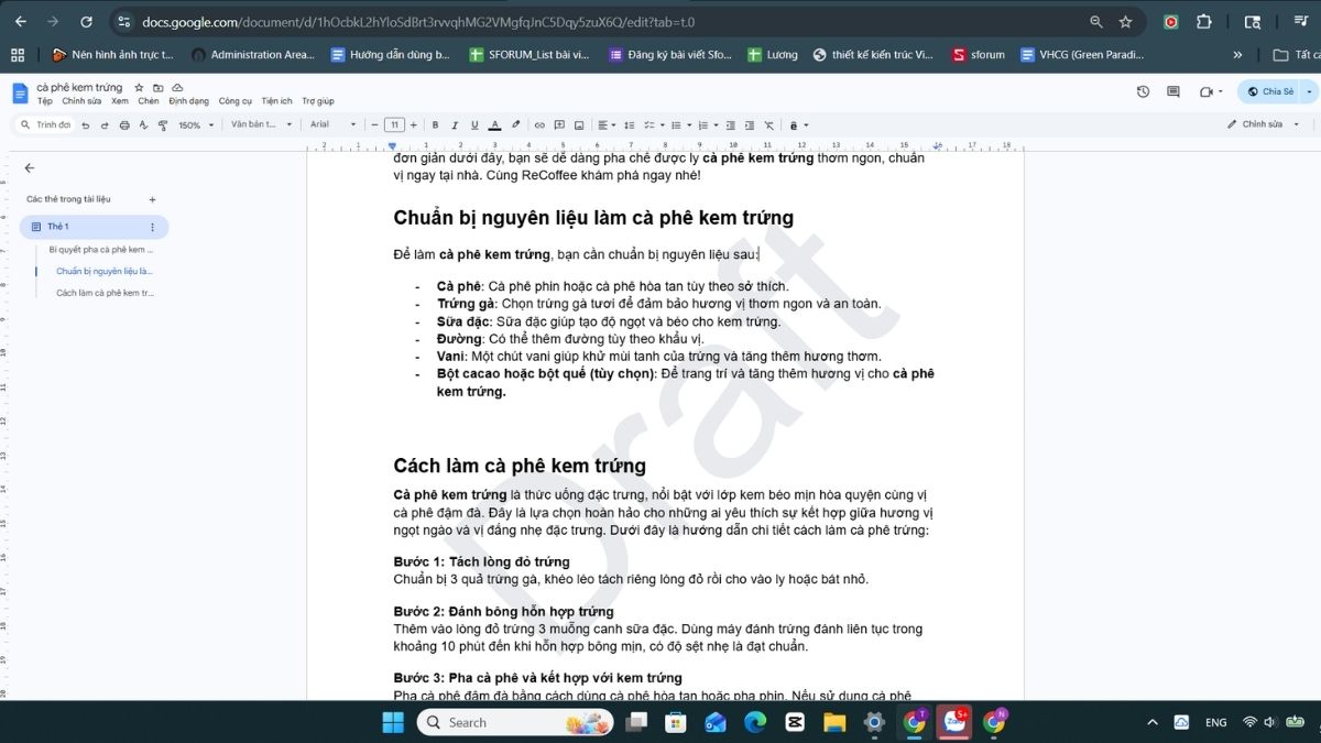 Cách thêm Watermark vào Google Docs bằng văn bản - Bước 3