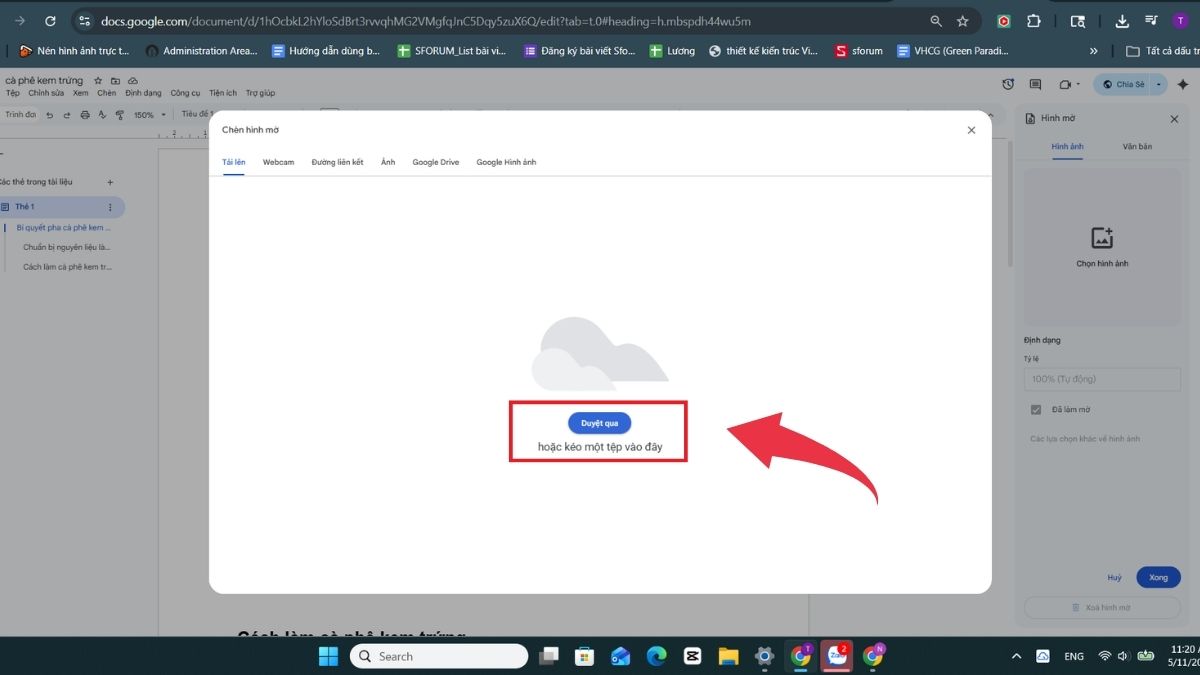 Cách thêm Watermark vào Google Docs bằng hình ảnh - Bước 4