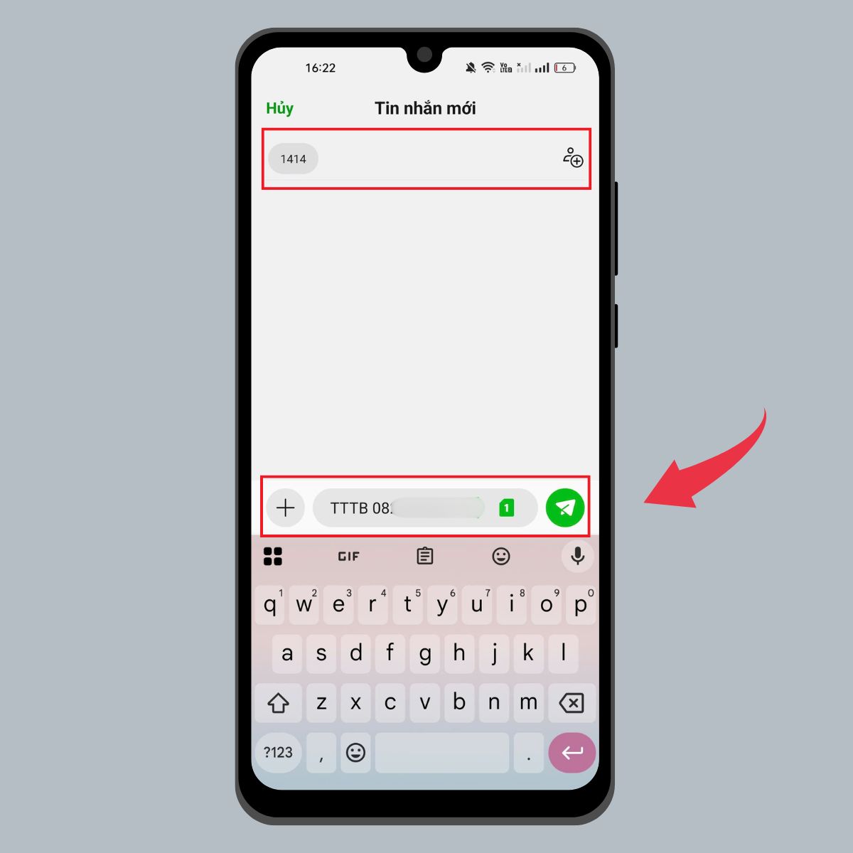 Cách tra cứu các số điện thoại đang đứng tên qua tin nhắn điện thoại - Bước 1