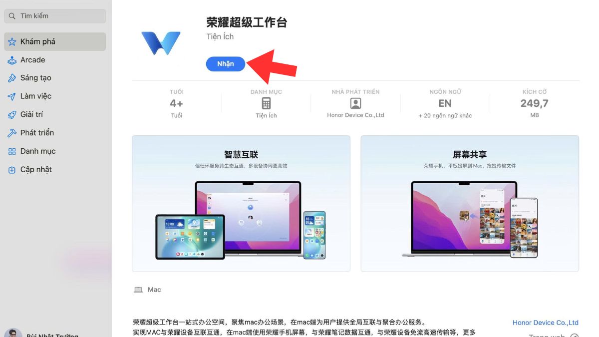 Hướng dẫn cách chia sẻ dữ liệu với MacBook qua Honor Connect-3