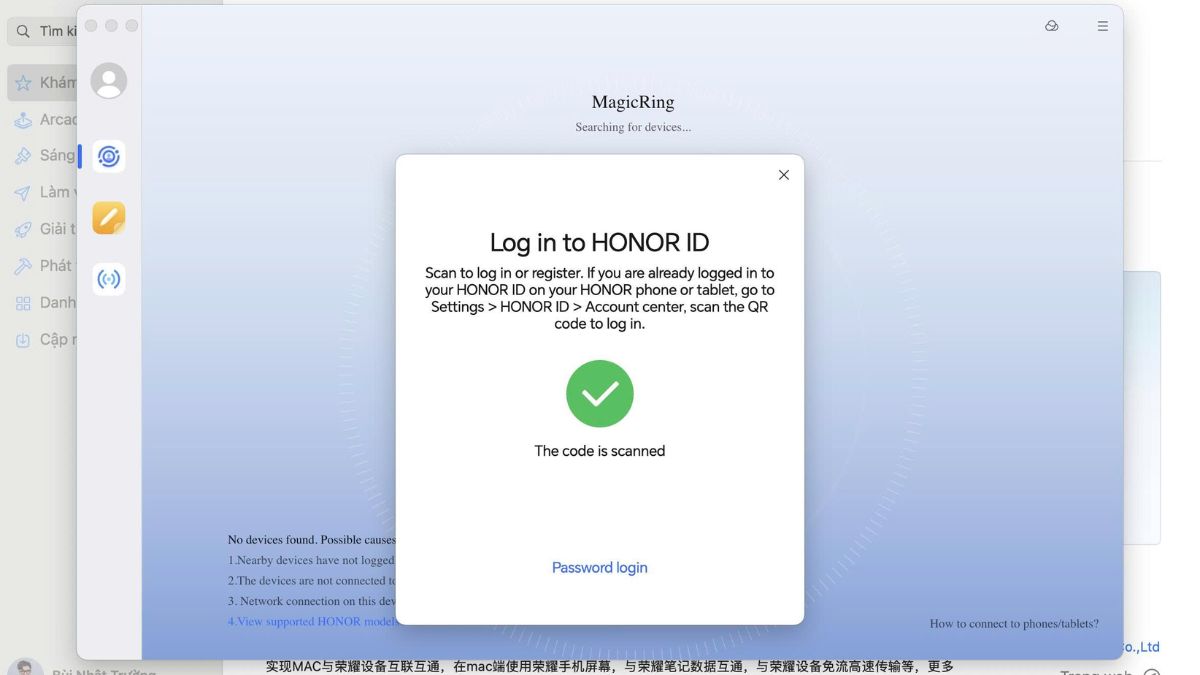 Hướng dẫn cách chia sẻ dữ liệu với MacBook qua Honor Connect-5