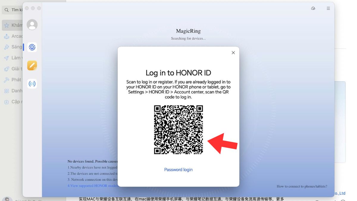 Hướng dẫn cách chia sẻ dữ liệu với MacBook qua Honor Connect-4