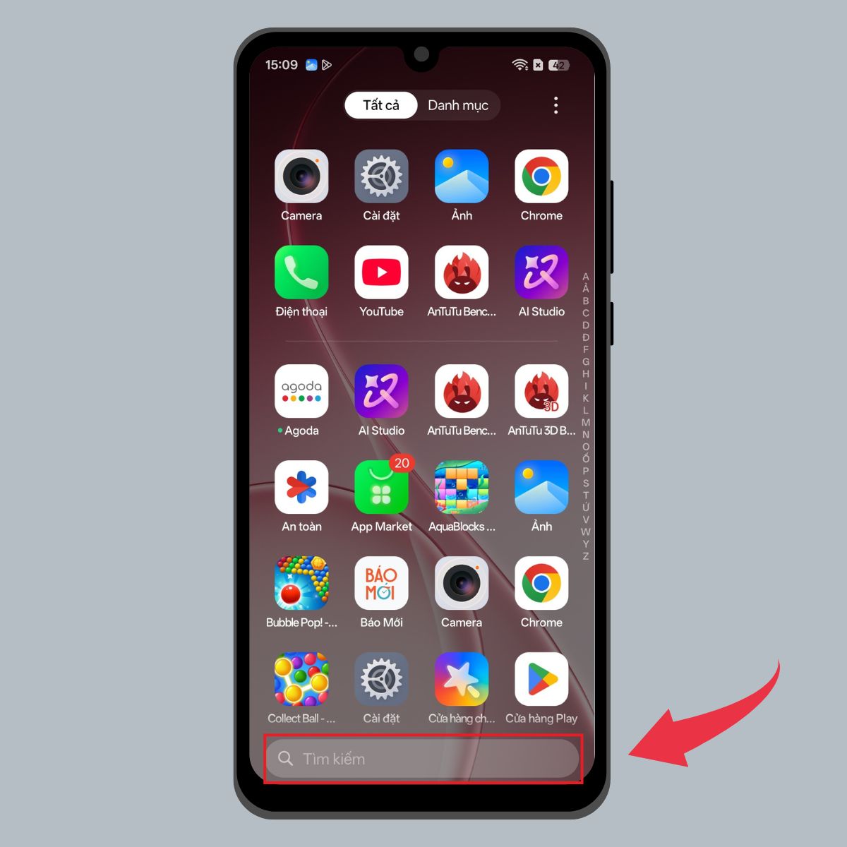 Chuyển động AI hình động thú cưng - Mở thanh tìm kiếm